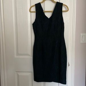 V neck tweed professional dress
